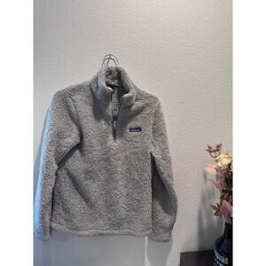 Patagonia Los Gatos Fleece Pullover Women's Small Gray Half‎ Zip Cozy Warm EUC